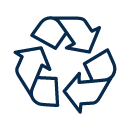 Icon for recyclability of products