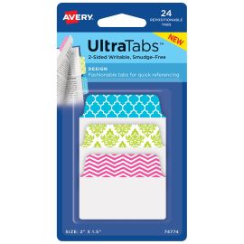 Avery UltraTabs - 48 Marque-pages/onglets adhésifs - couleurs pastels  assorties Pas Cher