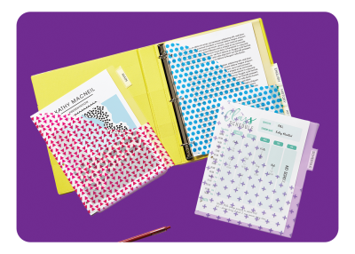 Avery binder accessories in various forms