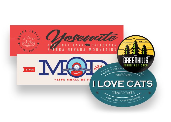 Order custom bumper stickers by the sheet
