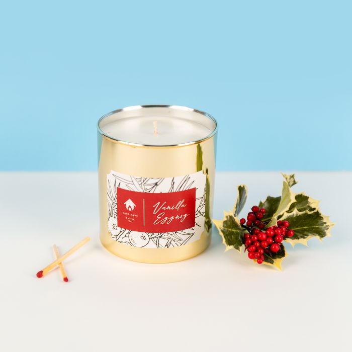 Vanilla eggnog candle with d