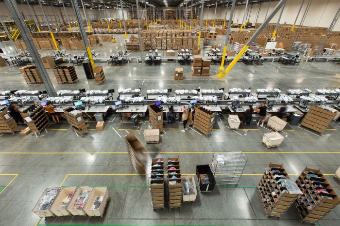Inside an Amazon warehouse where Transparency program is used