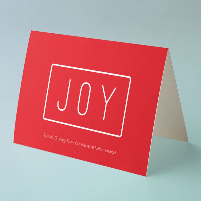 Personalize holiday cards you send to your clients