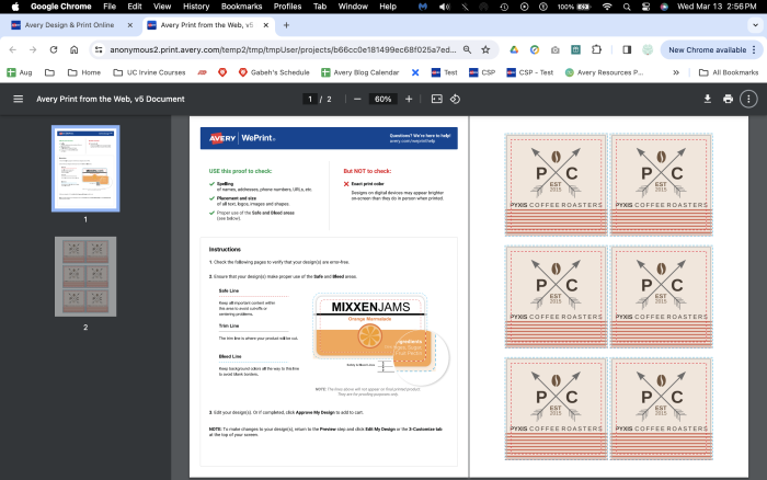 Tips for success designing labels with Illustrator and avery