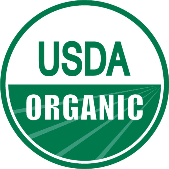 Organic symbol indicates the product meets strict production and labeling requirements of USDA