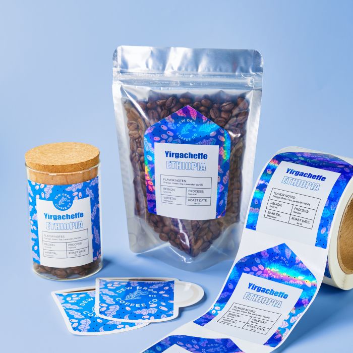 Coffee labels custom printed by Avery