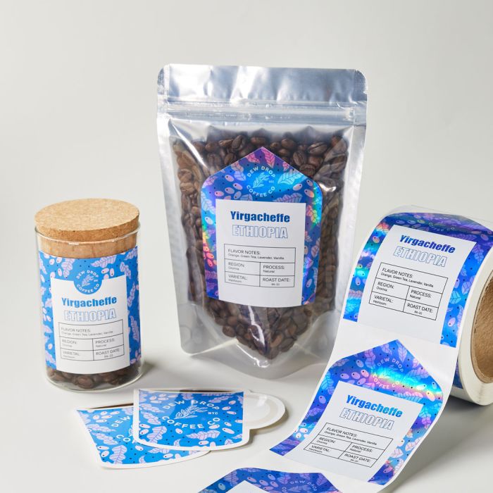 Coffee labels custom printed by Avery