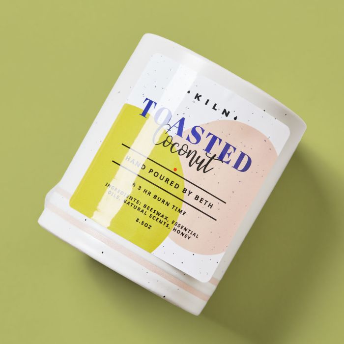 Glossy white paper labels for products