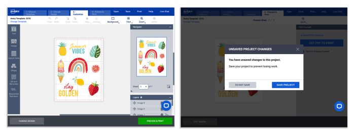 Customize and save your design