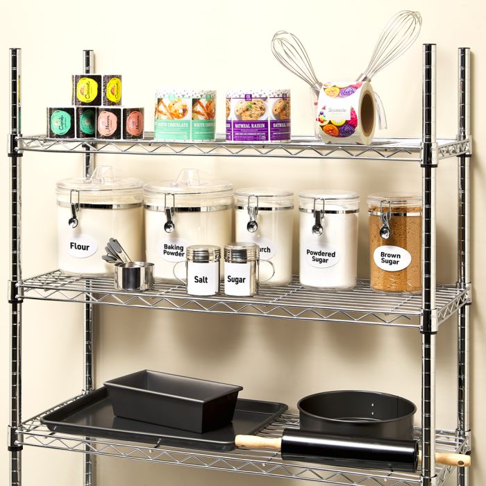 Stainless steel racks are great for storage