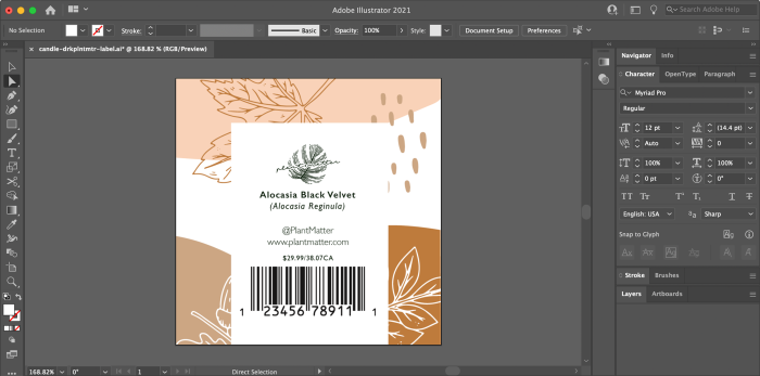 Adobe Creative Suite offers advanced tools for making product labels