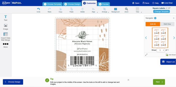 Free Label Making Software - Avery Design & Print