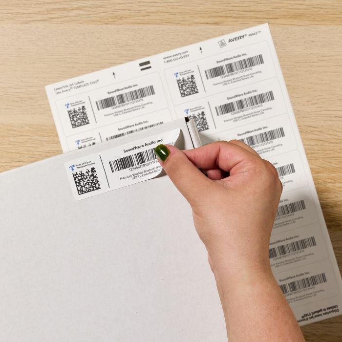 Apply barcode labels on smooth surface with no edges or corners