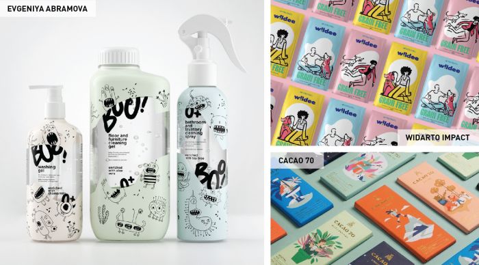 Graphics and illustrations are another popular custom packaging design 