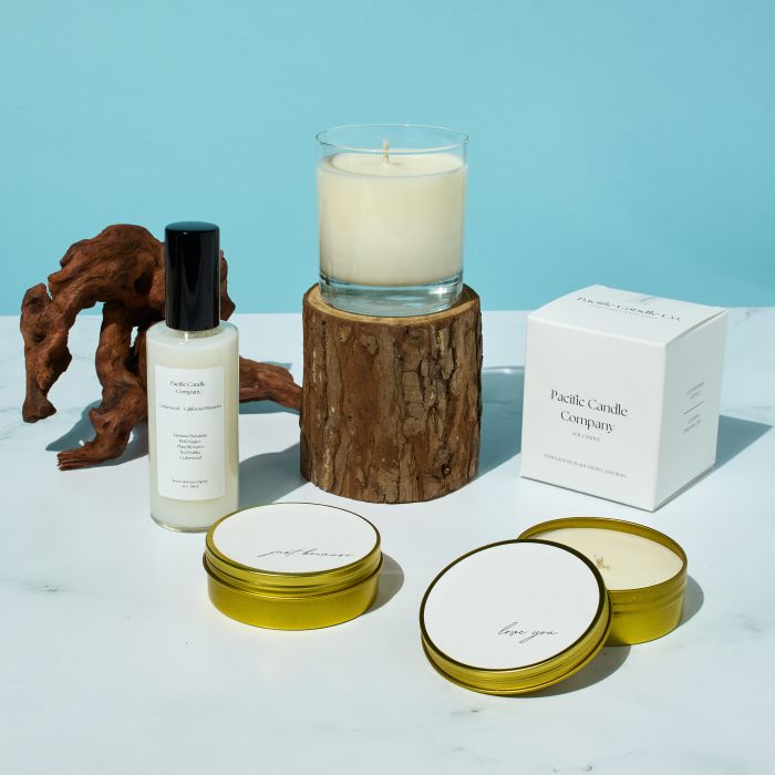 Pacific Candle co line of products using Avery custom printing