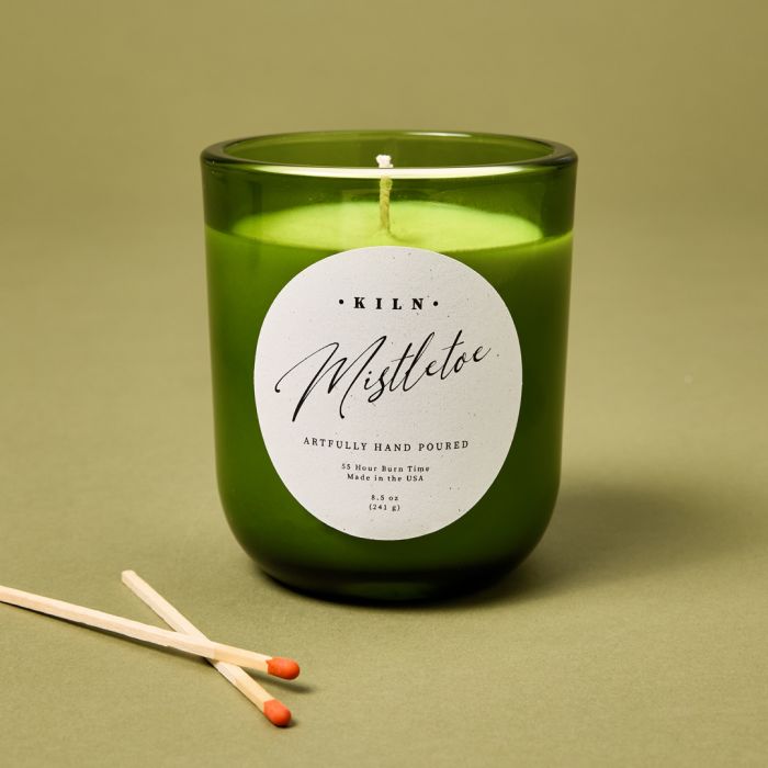 Mistletoe candle label from Avery featuring Candlescience holiday fragrance oil