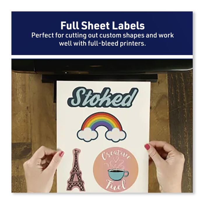 how to print full-sheet labels