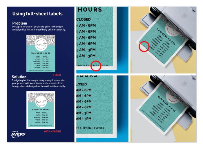 See how to print on full sheet labels