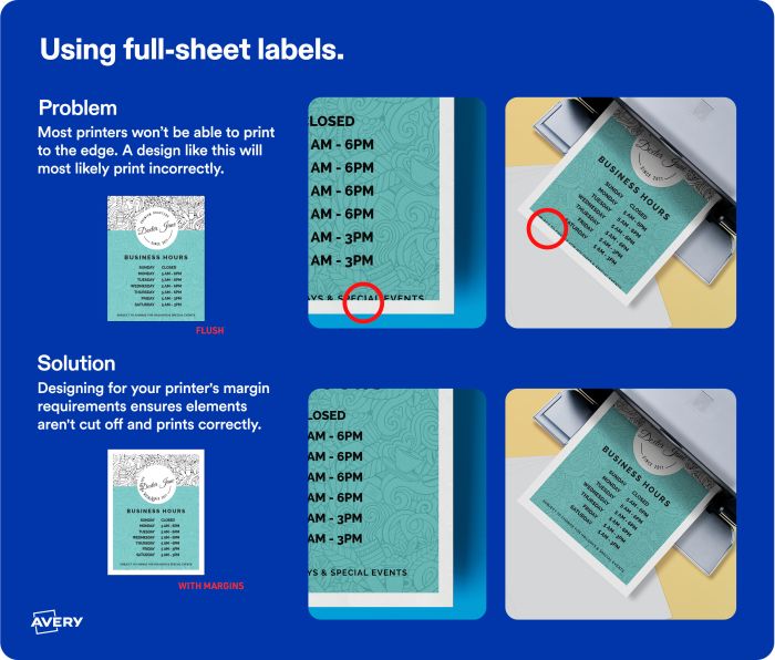 See how to print on full sheet labels