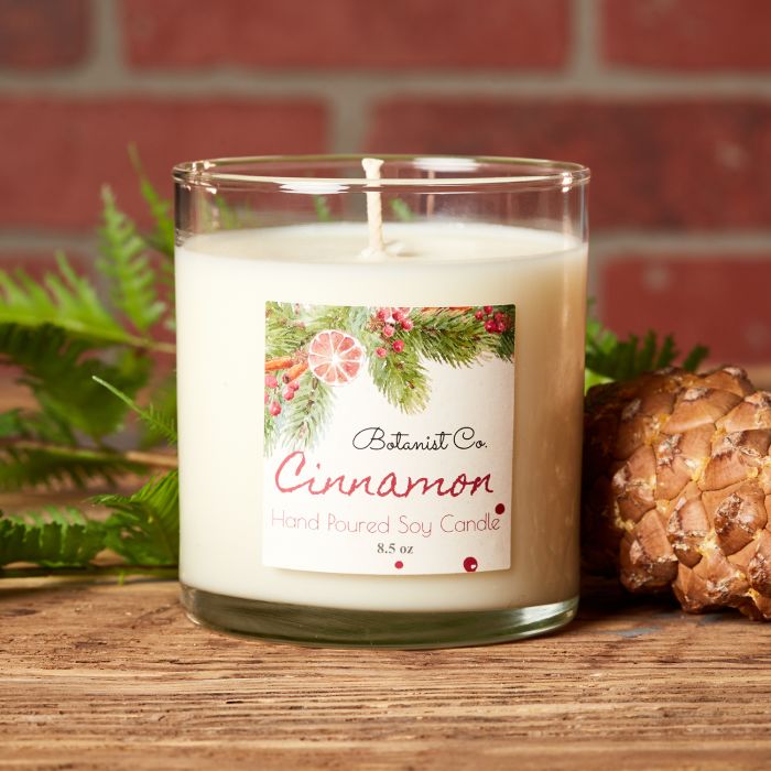 Use cinnamon fragrance oil for creating holiday-scented candles