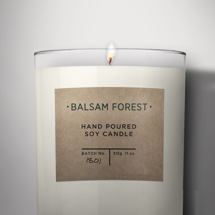 Balsam Forest Candle Label using Avery WePrint Labels