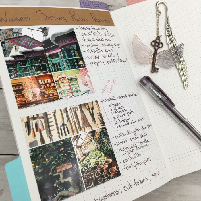  example of how to use photos to compliment bullet journal ideas and themes 