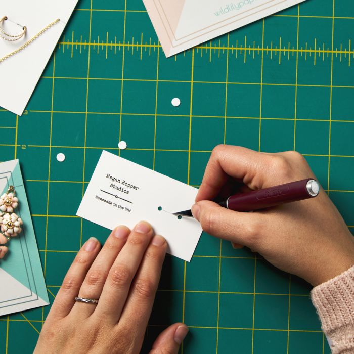 Tiny Hole Punch Tip  Diy earring cards, Hole punch, Hole punching tool