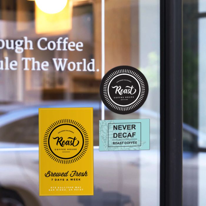 Use window stickers & decals to lure in customers from outside
