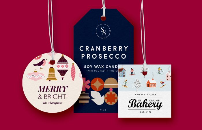 Christmas gift tag designs you can order professionally printed or print yourself