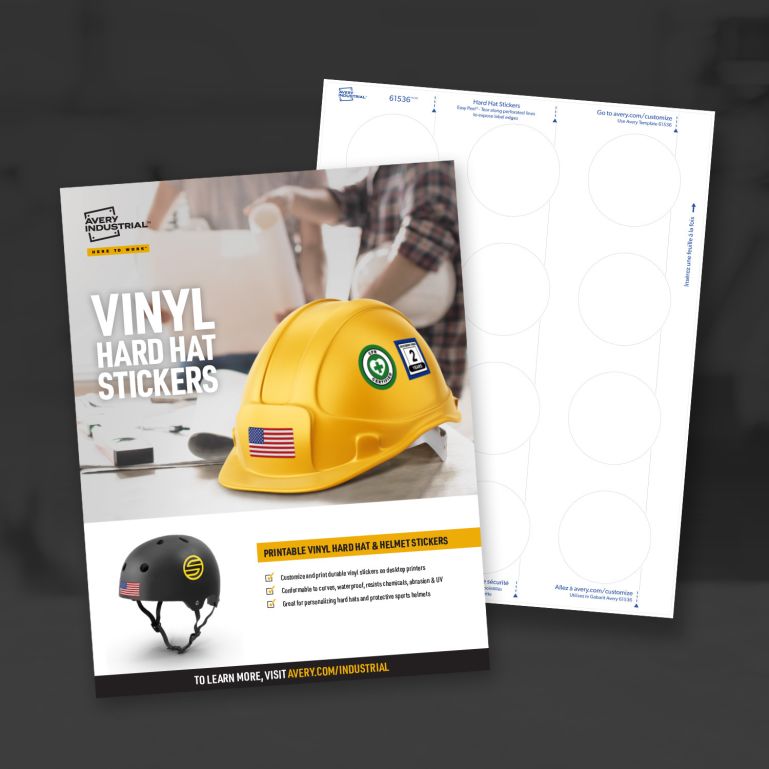 Hard Hat Stickers Sample Pack Avery Industrial