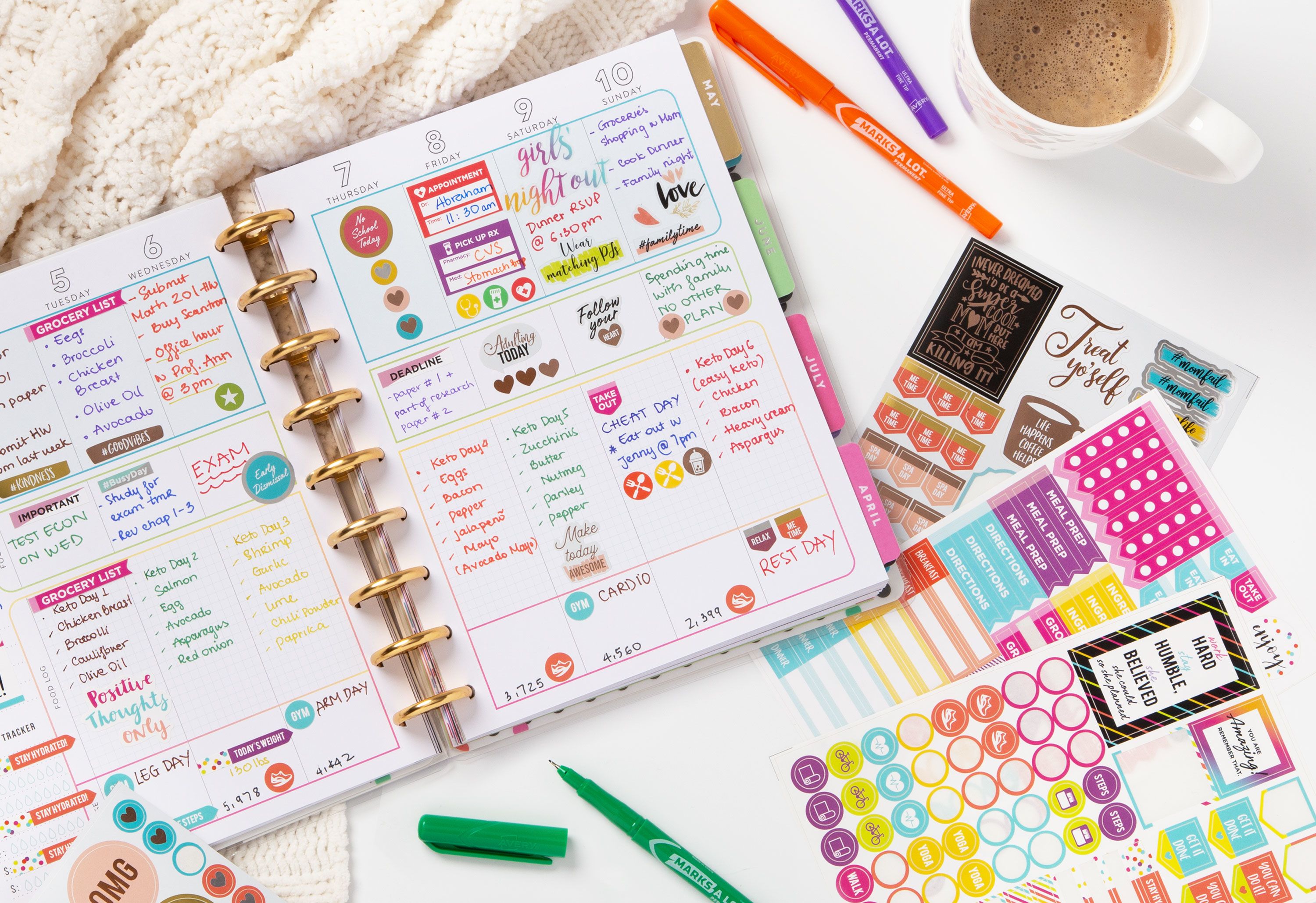 Avery® Planner Accessories Box, Planner Stickers (87000)