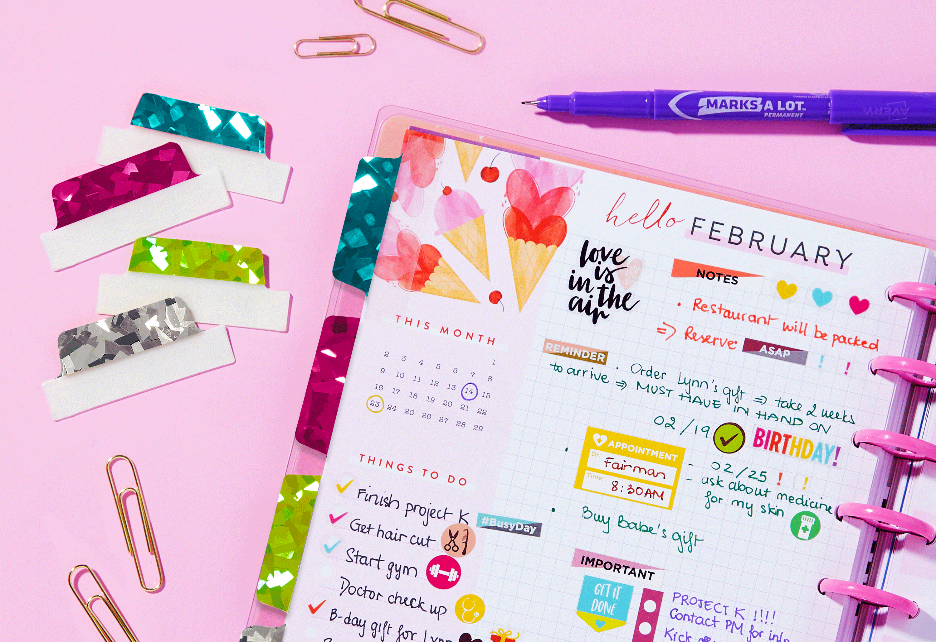 Avery® Planner Accessories Box, Planner Stickers (87000)