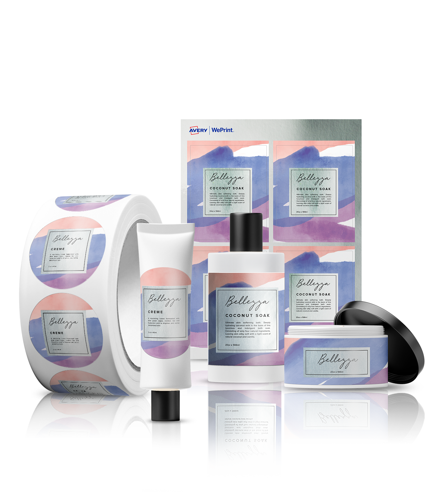 Avery WePrint Custom Printed Health & Beauty Labels