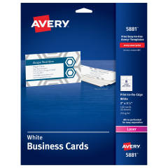 Avery Print-to-the-Edge Uncoated Business Cards for Color Laser Printers 5881, Pack of 160