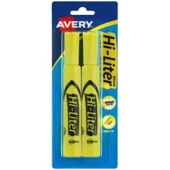 HI-LITER Desk-Style Highlighters 24081 Yellow, Pack of 2