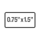3/4" x 1-1/2" icon