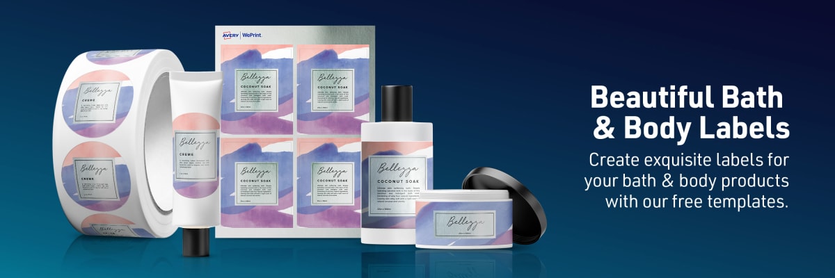 Beautify Your Bars - Easily create beautiful bath & body labels using our free customizable templates.