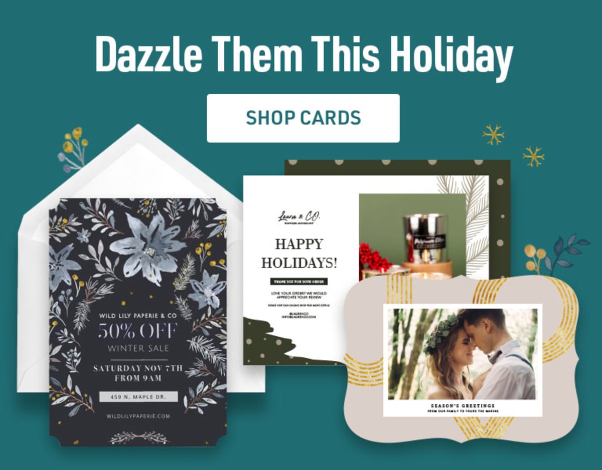 Dazzle Them This Holiday - Order exquisite custom cards for your greetings & promotions.