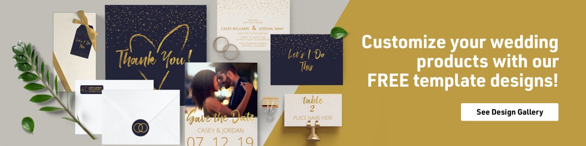 Personalize your big day with out beautiful wedding designs! | Avery WePrint™