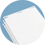 Template for Avery 22807 Print-to-the-Edge Round Labels 2 ...
