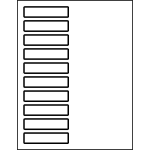 Self-Laminating ID Labels (1-1/32 inch x 3-1/2 inch) | Avery Template Line Art