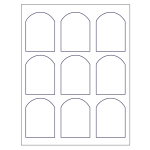Arched Labels (3 inch x 2-1/4 inch) | Avery Template Line Art