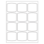 Print-to-the-Edge Arched Square Labels (2-5/16 inch x 2-1/2 inch) | Avery Template Line Art