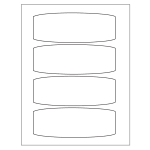 Print or Write Arched Rectangle Labels (3-1/2 inch x 1-1/4 inch) | Avery Template Line Art