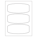 Print or Write Arched Rectangle Labels (3-3/4 inch x 1-5/8 inch) | Avery Template Line Art