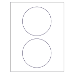 Print-to-the-Edge Round Labels (2-1/2 inch) | Avery Template Line Art