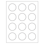 Embossed Round Labels (2 inch) | Avery Template Line Art