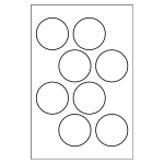 Print or Write Round Labels (1-1/4 inch diameter) | Avery Template Line Art