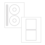CD/DVD Labeling System | Avery Template Line Art