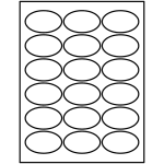 Print-to-the-Edge Oval Labels (1-1/2 inch x 2-1/2 inch) | Avery Template Line Art